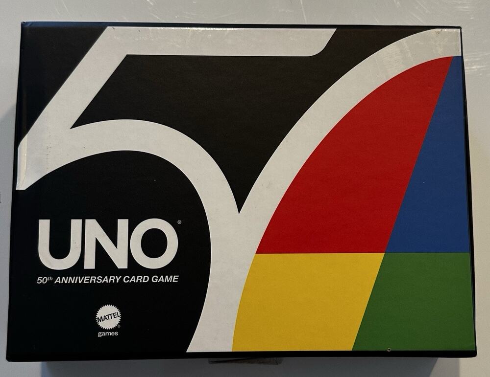 UNO Premium 50th Anniversary Golden Edition Card Game Exclusive Gold Coin - NIB